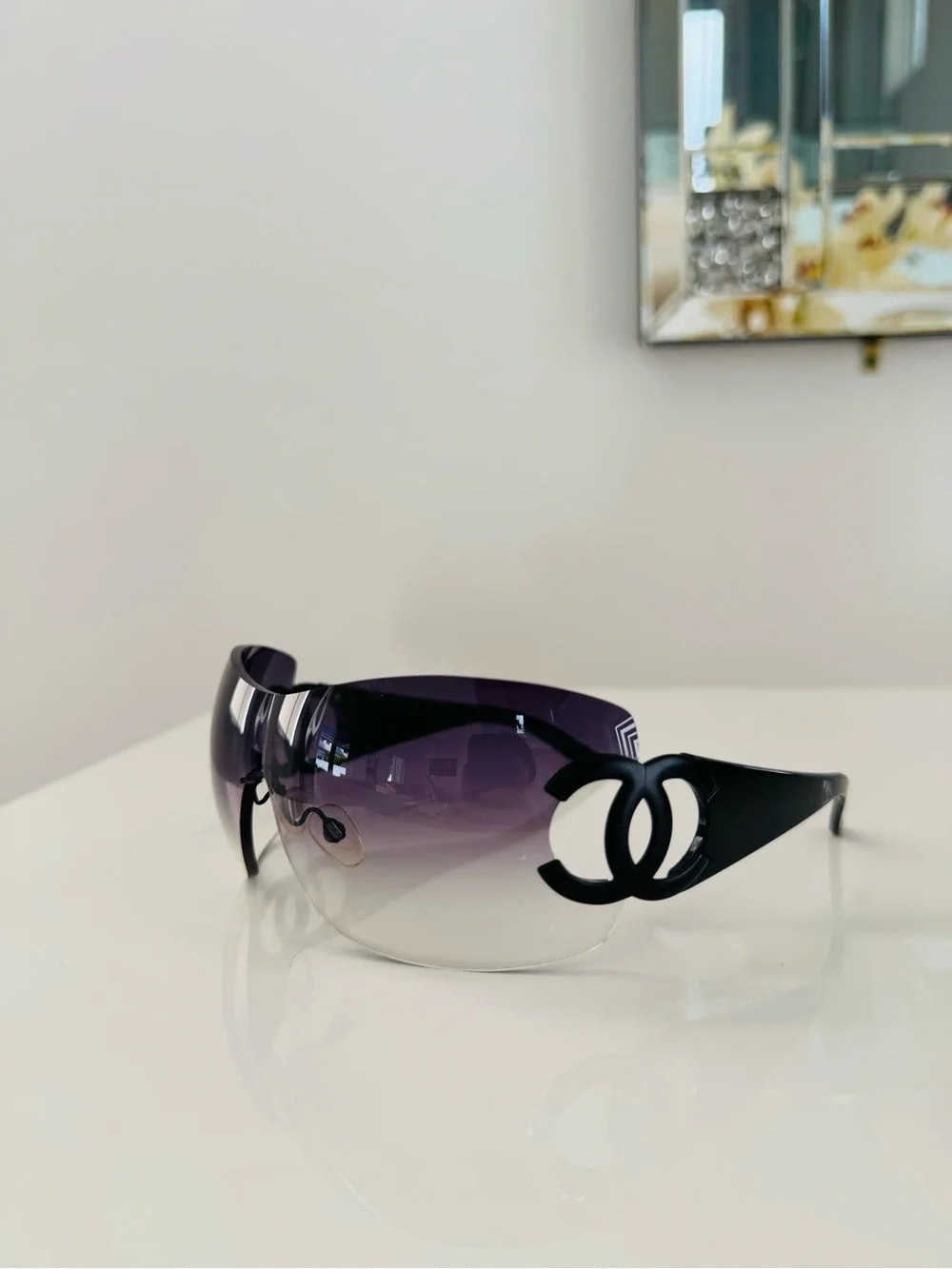 Rare 🖤 Vintage Chanel CC rimless sunglasses